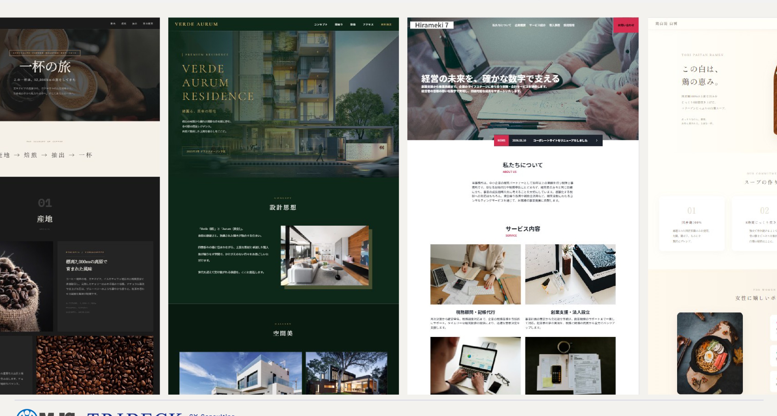 生成したWebサイトの制作事例